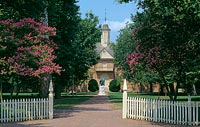 William and Mary's Wren Building, where Wythe was student and teacher. First professor of law in the country, he was mentor to Jefferson, signer of the Declaration
of Independence, and delegate to the Constitutional Convention