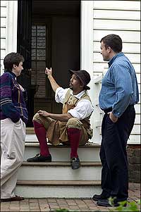 An interpreter speaks about a tavern