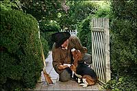 Interpreter Lee Peters and his beagle Sally