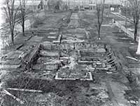 Excavation of the Governor's Palace's basement and
foundation took place in 1928.