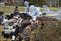 reenactment of battle of great bridge