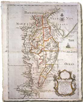 John Churchman’s circa-1779 map supported merchants’ proposals to build a canal between the Chesapeake and Delaware Bays.