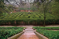 The Governor’s Palace’s mount is an ornamental perch for viewing the gardens; it also covers an icehouse.