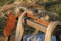 Combs come in different sizes. The smaller ones create a fine hair-like material.