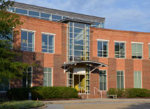 The front of the Rockefeller Library.